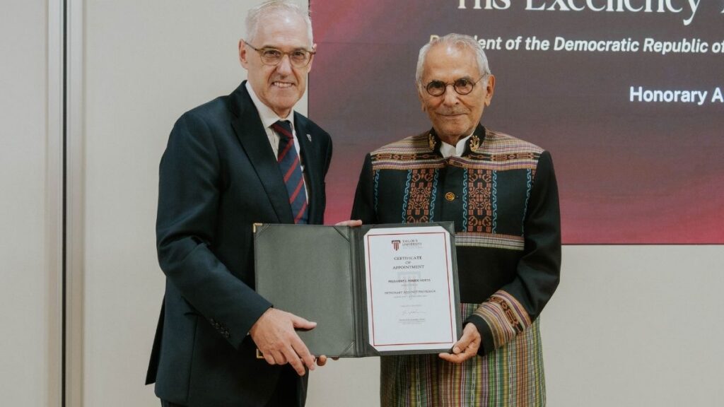 President José Ramos-Horta Appointed As Honorary Adjunct Professor at Taylor’s University